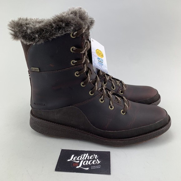 Merrell Tremblant Ezra Lace Waterproof Ice+ Polar Womens Sz 8 Boots J95110 $159 - Picture 1 of 16